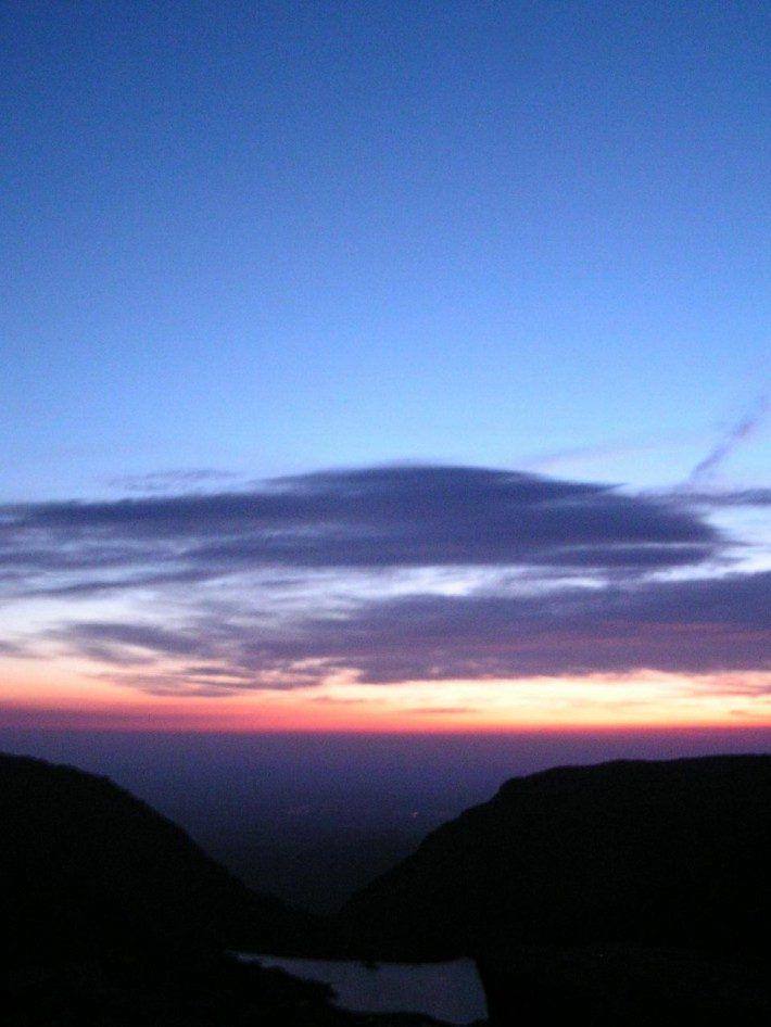 Entardecer sobre os Covões do Vale Glaciário de Loriga. Verão. (LAC)