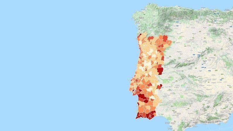 Mapa: Como evoluiu a criminalidade em todos os municípios portugueses